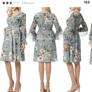 Kimi and Kai floral print maternity dress, sz M